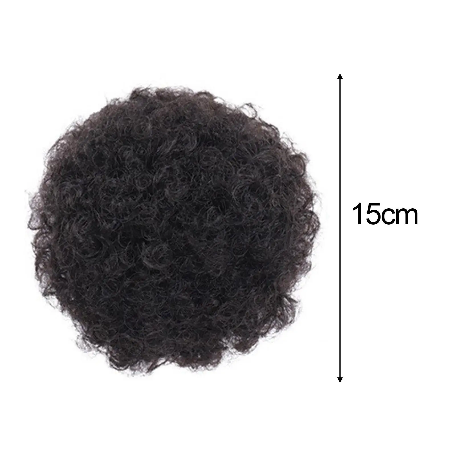 2x Afro Koczek Afro Puff Doczepiany Kucyk na Sznurku Modny Syntetyczny Miękki Kręcony Koczek Fryzura Updo na Bal Studniówkowy Wesele Imprezę