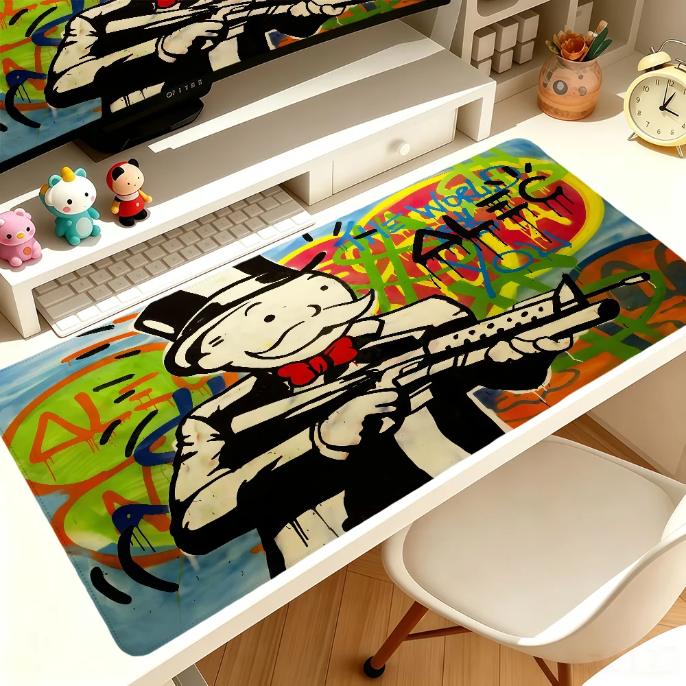 Cartoon Money Funny Cute Artist Mouse Pad Large Non-slip Lockedge Desktop Computer Desk Mat Keyboard MousePad Office Student