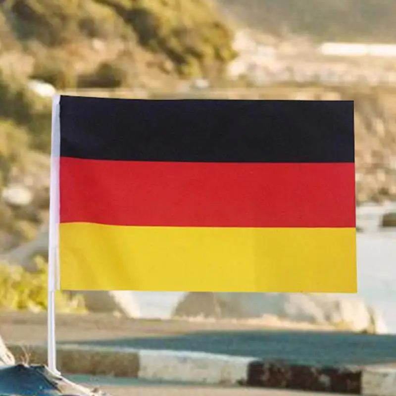 German Flag For Car Window Germany National Flags 12X18 Inch German Car Flags Fade Resistant National Flags For Car Window