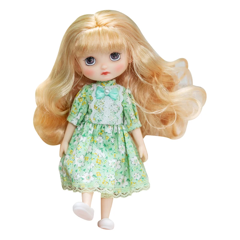 MONST  candy sweet town Doll Green Flower Dress Princess Girl Lovely Gift