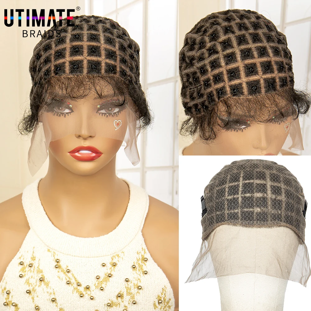 Gorro de encaje completo, caja sin nudos, trenza, doble encaje, gorro de peluca para mujeres negras, pelo de bebé, trenzas de ganchillo, encaje Full HD