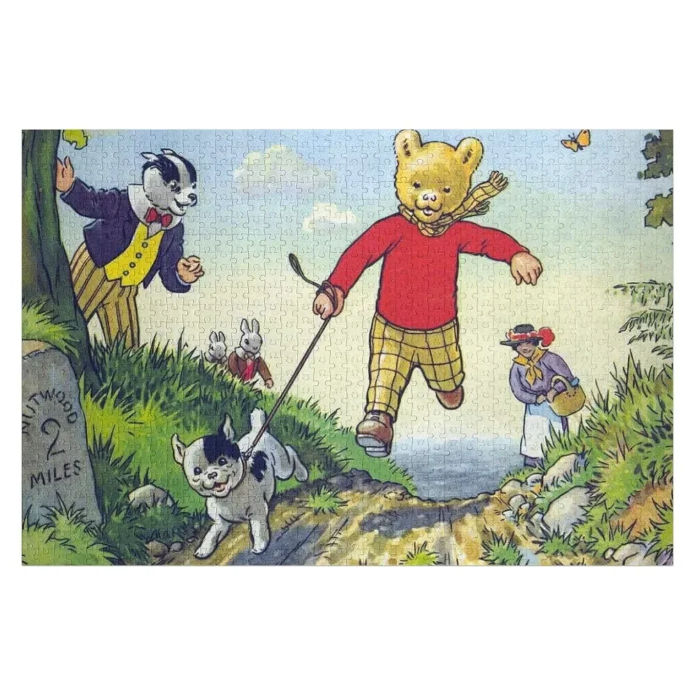 Rupert bear Jigsaw Puzzle Photo Personalized Gifts Customizable Child Gift Wood Animals Game Children Puzzle