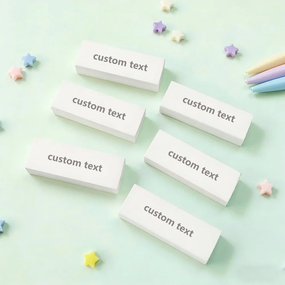 Personalized Name Erasers Custom Text DIY Creative Stationery For Kids Student School Supplies Gift Back To School Prize Reward