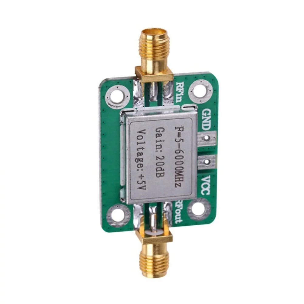 5MHz to 6GHz Wideband RF For Amplifier Module Featuring 20dB Fixed Gain and +21dBm Output Power with For SMA Interface
