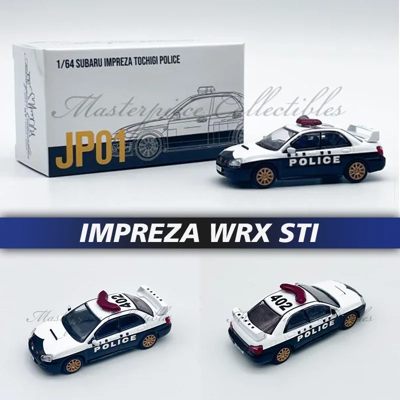 MC64 1:64 Impreza WRX STI 2006 Hawkeye TOCHIGI Japanese Police Car Model Alloy Diorama Collection Miniature Toys