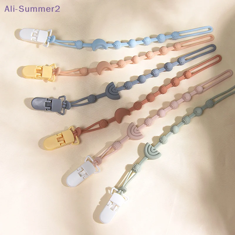 【Summer2】Dummy Nipples Holder Clips Baby Silicone Pacifier Chain Clip Babies Teething Chain Toy Gifts For Cute Baby Accessories