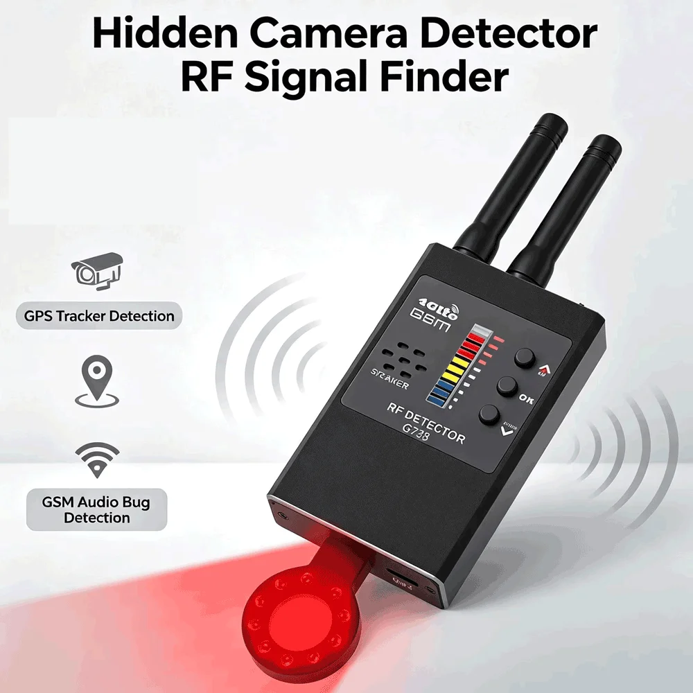 Anti-Spy GPS Signal Automatic Detector Finder Frequency Hidden Camera Detects GSM Audio Bug Finder RF Signal Tracker
