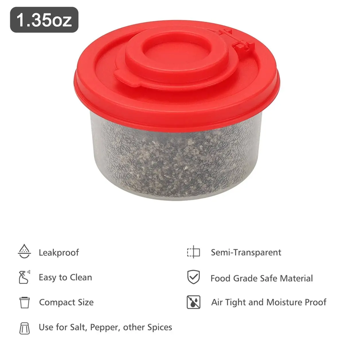 2026 New Tool Mini Salt and Pepper Shakers - 8pcs Moisture Proof Spice Dispensers for Travel & Camping