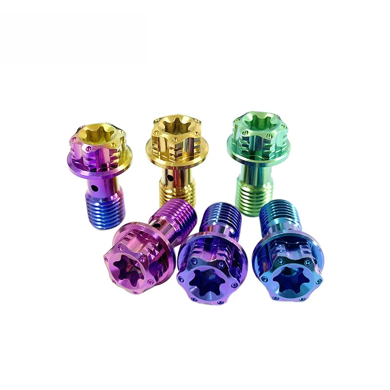 Titanium M10 Metric Banjo Bolt for Brake Line Adapter Fitting for Master Cylinder Caliper Clutch System Ti Screws