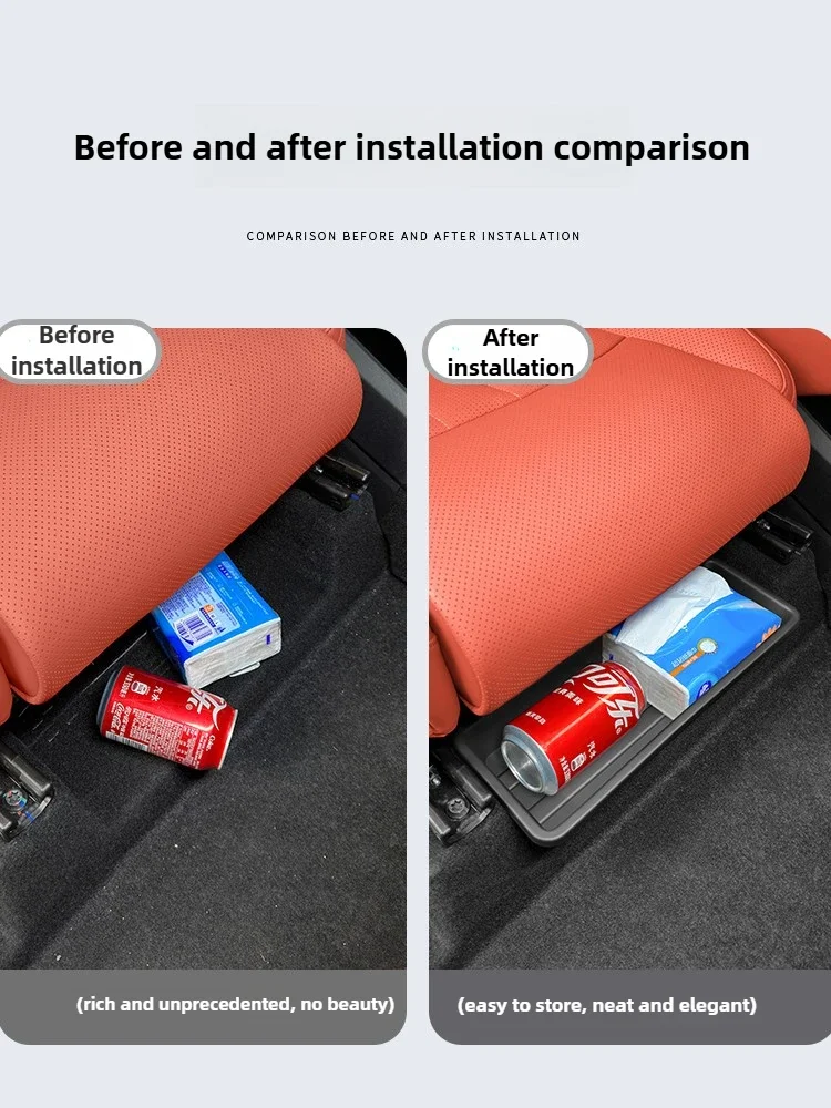 

For BYD Sealion 8 Tang L Dmi 1Pc Car Front Seat Lower Hidden Storage Box Additional Storage Organizer Tray Container Accessories