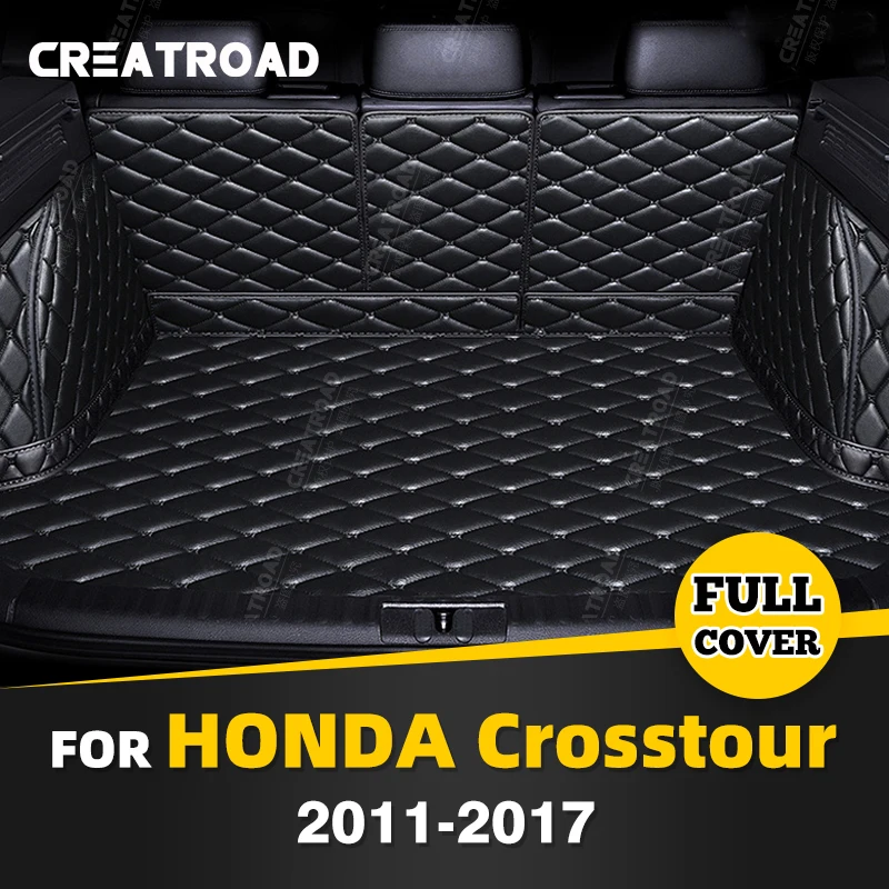 

Auto Full Coverage Trunk Mat For HONDA Crosstour 2011-2017 16 15 14 13 12Car Boot Cover Pad Cargo Interior Protector Accessories