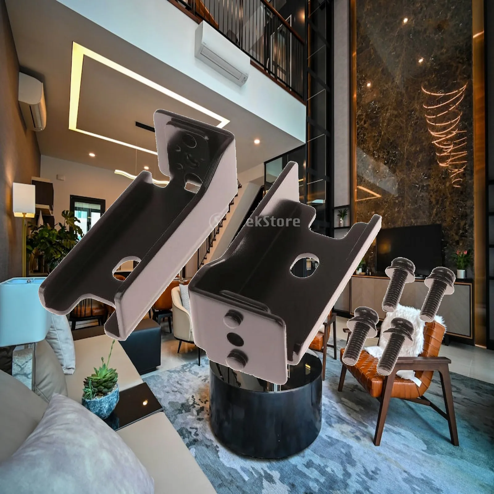 Heavy Duty Tv Mount Bracket Kit with Sheet Metal Screws for Rigid Support
