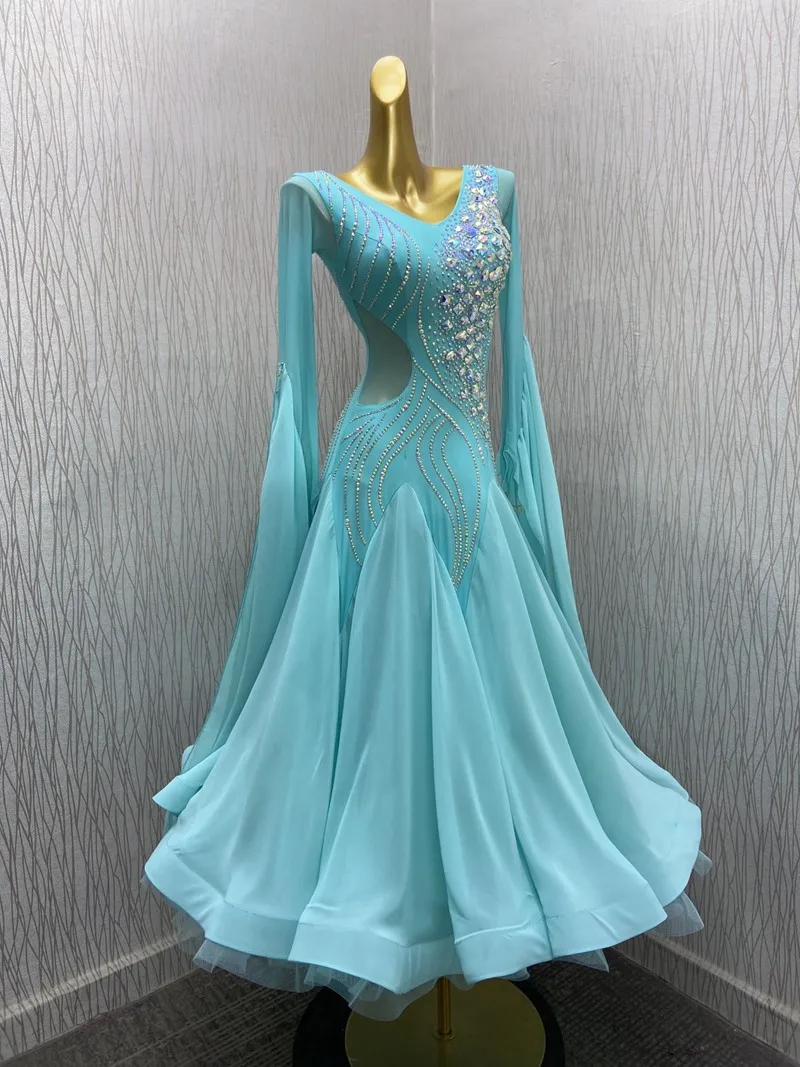 ballroom dance dress Standard Dance Dress competition ballroom dancing  dresses balroom dancewear Long Sleeve - AliExpress 200000532