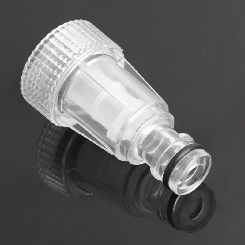 5pcs Transparent Car Washer Universal Plastic Machine Water Filter High-pressure Connection Fitting For Karcher K2-K7 NEW Useful