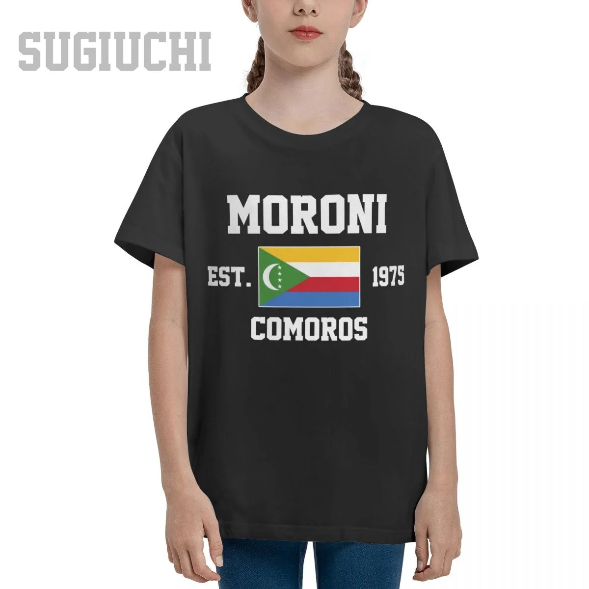 Unisex Youth Boy/Girl Comoros EST.1975 Moroni Capital T-shirt Kids tshirt tee 100% Cotton T Shirt o-neck short sleeve Children