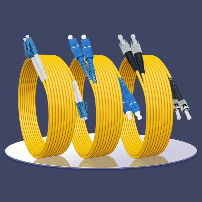 LC/SC/FC/ST UPC Fiber Optical Patch Cable Single Mode Dual core 3.0mm 9/125um LSZH OS2 Fiber Optic Cord 1m/3m/5m/10/15m/30m