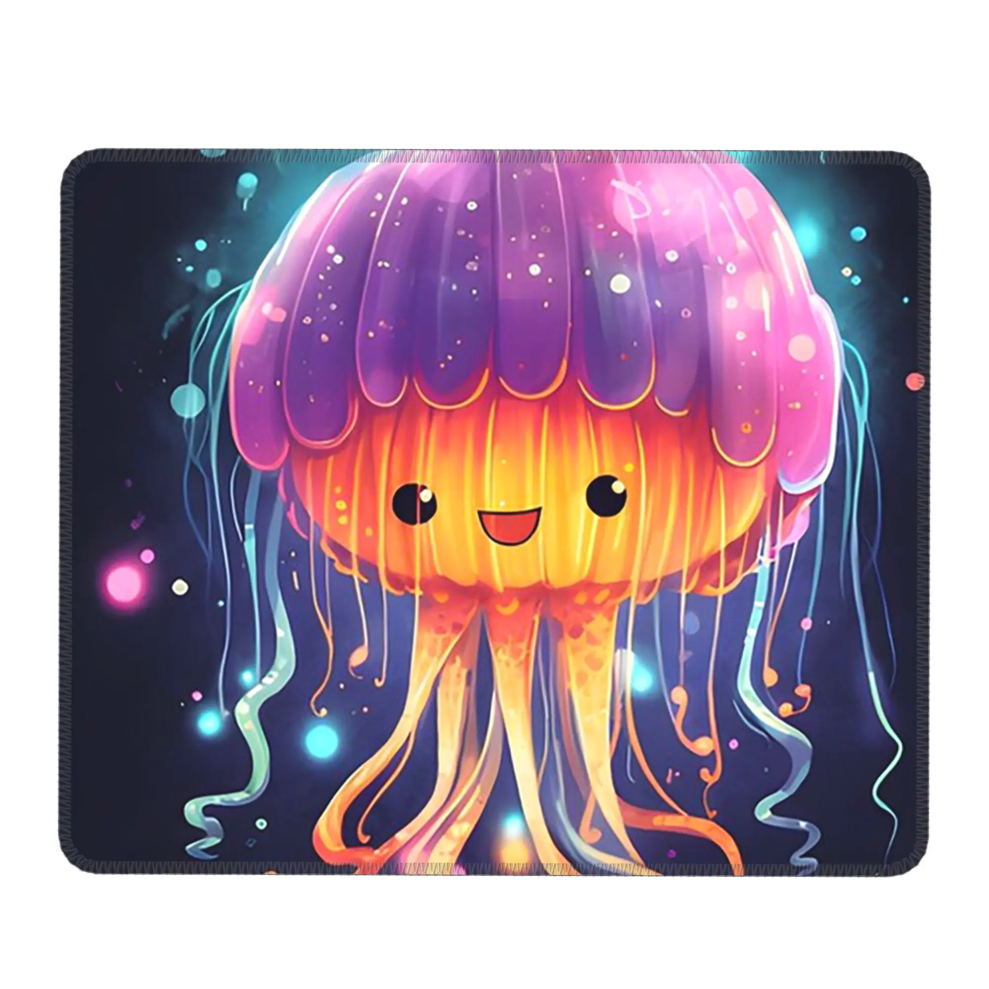 Cartoon Jellyfish Underwater Design Mouse Pad Computer Keyboard Mouse Mat Gaming Laptop Desk Mat Office Accessories Table Mats