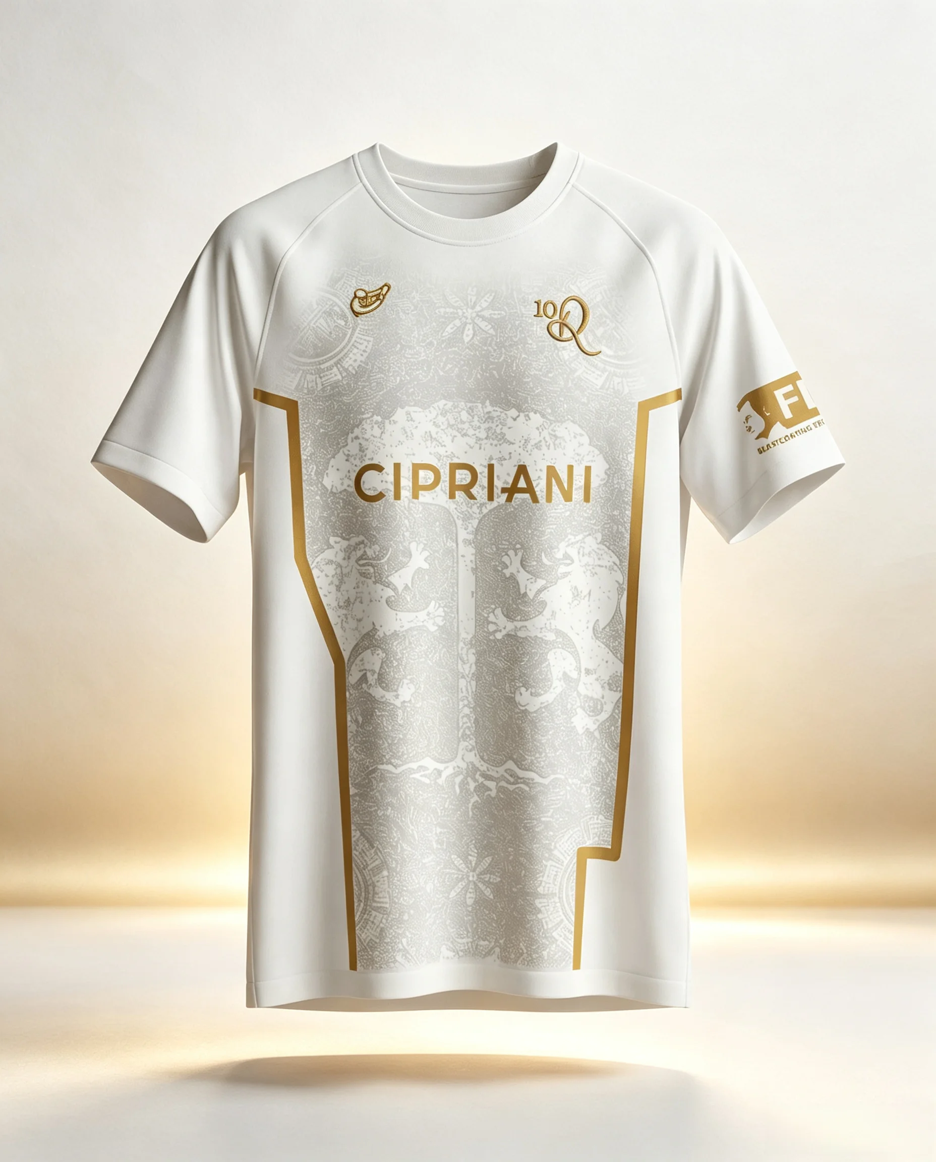 Ronaldinho No.10 Ravenna 3D Printed Football Jersey Men's Breathable Quick Drying Short Sleeved T-shirt Family Matching Clothing