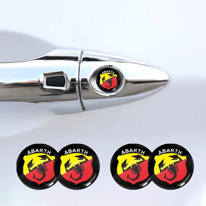Autoschloss-Schlüsselloch-Aufkleber, Türschloss-Schutz-Autoaufkleber, Emblem für Abbas FIAT 500 FR Stilo Doblo Tipo Lancia Musa Grande