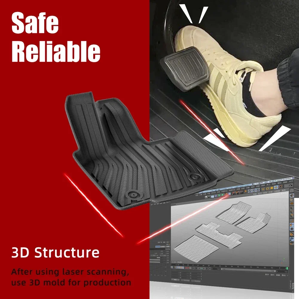 Custom New Arrivals Car Floor Mat For Changan Deepal G318 2024 Custom TPE 3D Car Mats Waterproof Non-slip Carpet Car Foot Mat