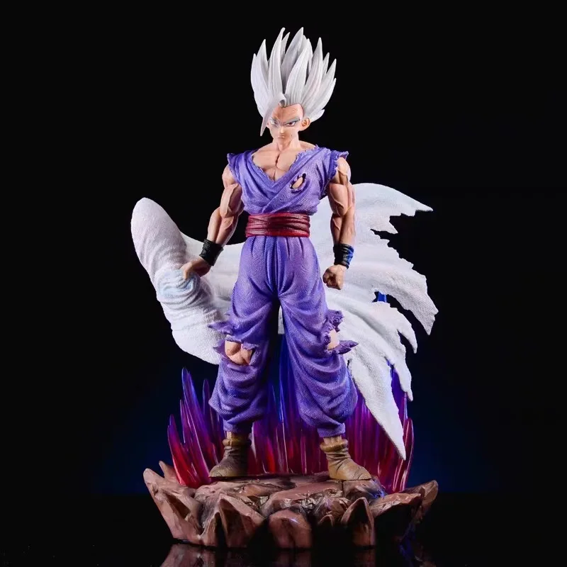 

Dragon Ball Z Super Saiyan White God Gohan Gk Anime Model Large Statue Decoration Holiday Gift 37cm