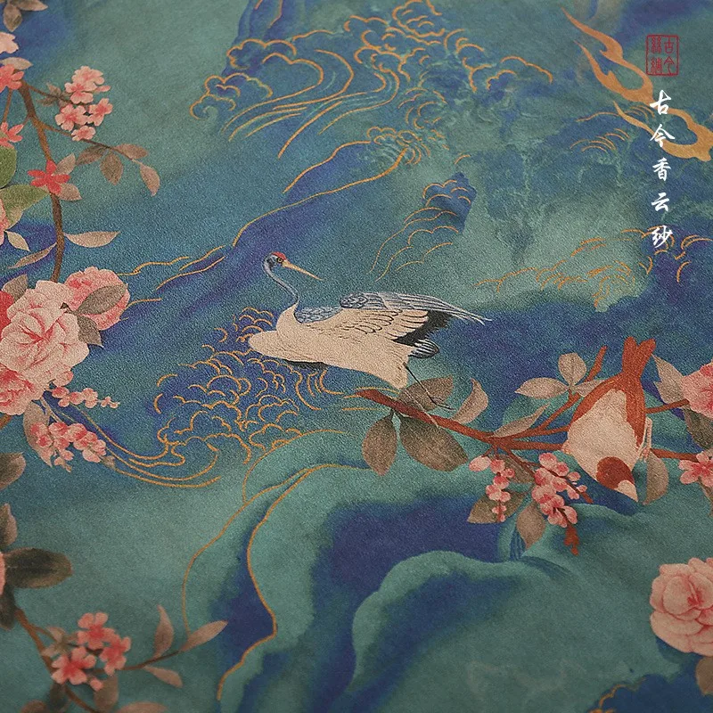 

New silk heavy satin fragrant gauze and ramie handmade cheongsam fabric
