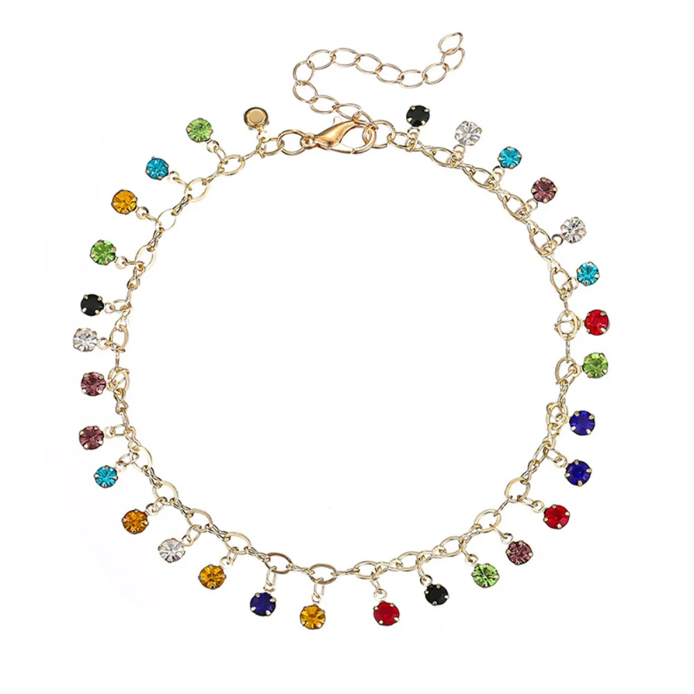 ใหม่ปรับข้อเท้าสร้อยข้อมือลูกปัดชายหาดจี้ข้อเท้าเครื่องประดับที่เรียบง่ายเท้าโซ่ผู้หญิง