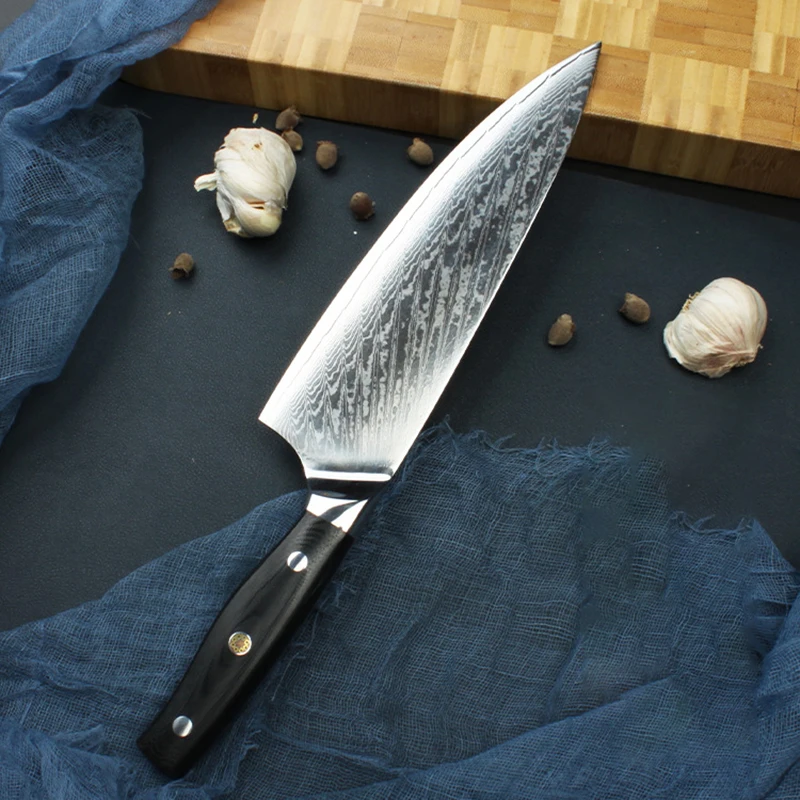 

Chef Knife G10 Handle 67 Layer Damascus Steel 10Cr15MoV Blade Sharp Cleaver Slicing Kitchen Knives For Cutting Vegetables Meat