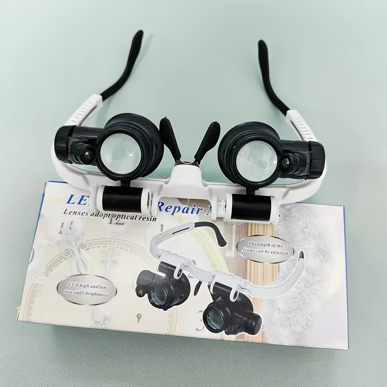 Adjustable Headband Magnifying Glass with Led Light 8x15 X23 X Magnifying Glass Goggles Binocular Glasses Hands Free Magnifying