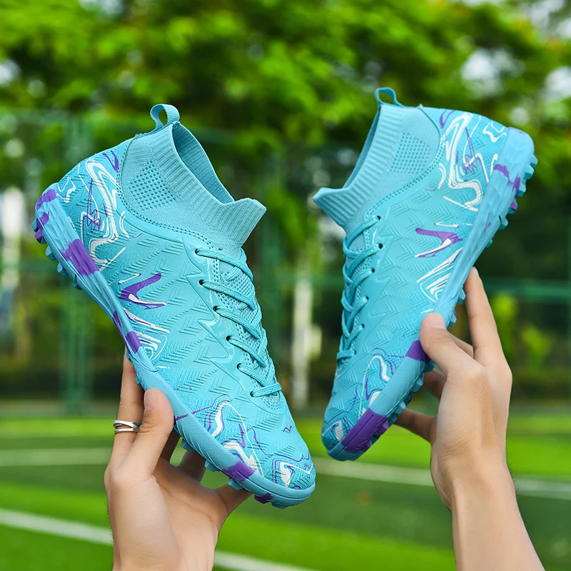 Neue Herren-Fußballschuhe für Rasen, Ultraleichte Sport-Indoor-FG-Turf-Futsal-Erwachsenen-Fußballstiefel, Rutschfeste Komfortable Stollenschuhe – Detail 16