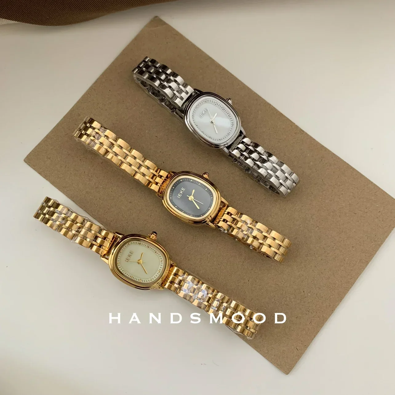 Light luxury, minimalist, high-end, niche, gold fashionable, mother-in-law, steel belt chain, quartz watch, women's watch