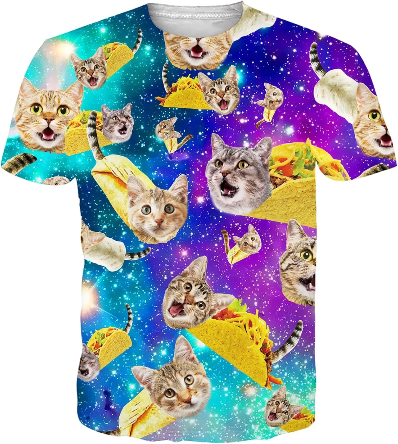 

RAISEVERN neutral summer T-shirt round neck cool short sleeve fun print top casual T-shirt