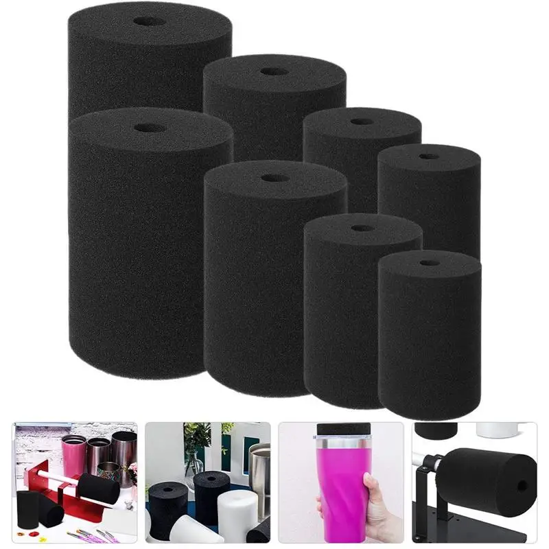 8Pcs Cup Turner Sponges Tumbler Turner Cup Turner Insert Cylinder Inserts Cup Machine Sponge Tumbler Rotating Cylindrical Sponge