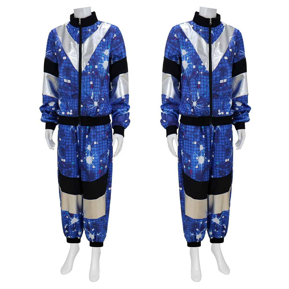 مجموعة ملابس رياضية لثقافة الهيب هوب في الثمانينيات والديسكو المرصعة بالنجوم في الثمانينيات عبر الحدود أزياء حفلات الهالوين