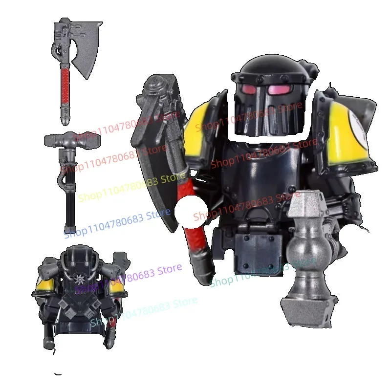 MOC строительный блок робот Mecha Knight полная мини-фигурка в сборе модель дисплей аниме персонаж мультфильма декоративная игрушка в подарок