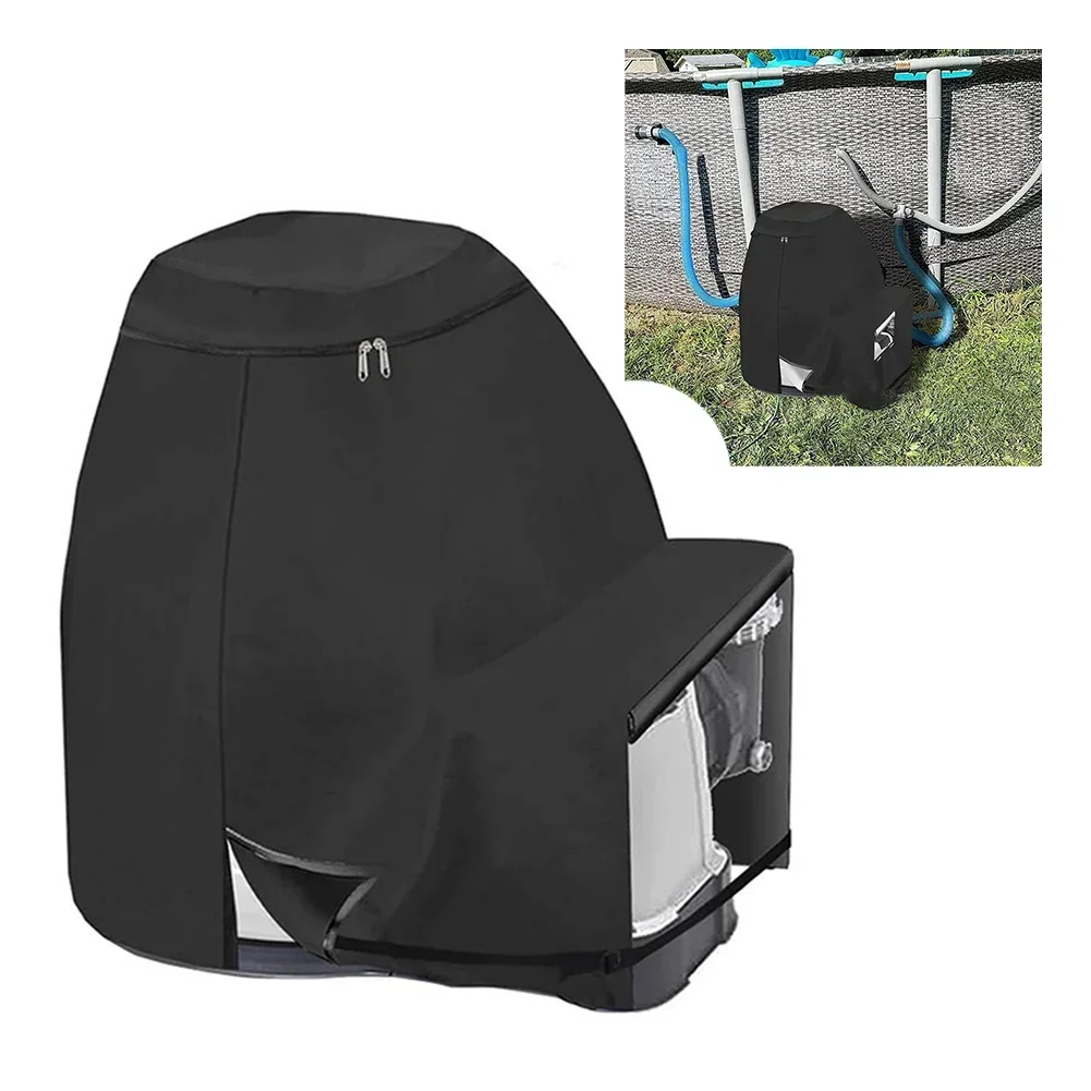 

Чехол из ткани Оксфорд, крышка насоса с песчаным фильтром, защита наружного оборудования, простая установка, крышка насоса с молниями, крышка насоса