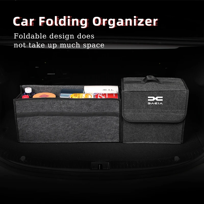 Car Trunk Storage Box Organizer Foldable Stowing Tidying Container Bag For Dacia Duster Logan Sandero Lodgy Dokker Sandero Elect