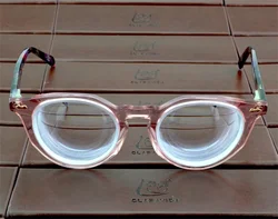 Clara Vida High Myopic Myopia Glasses For Women Girl Pink Full Rim Round -10D