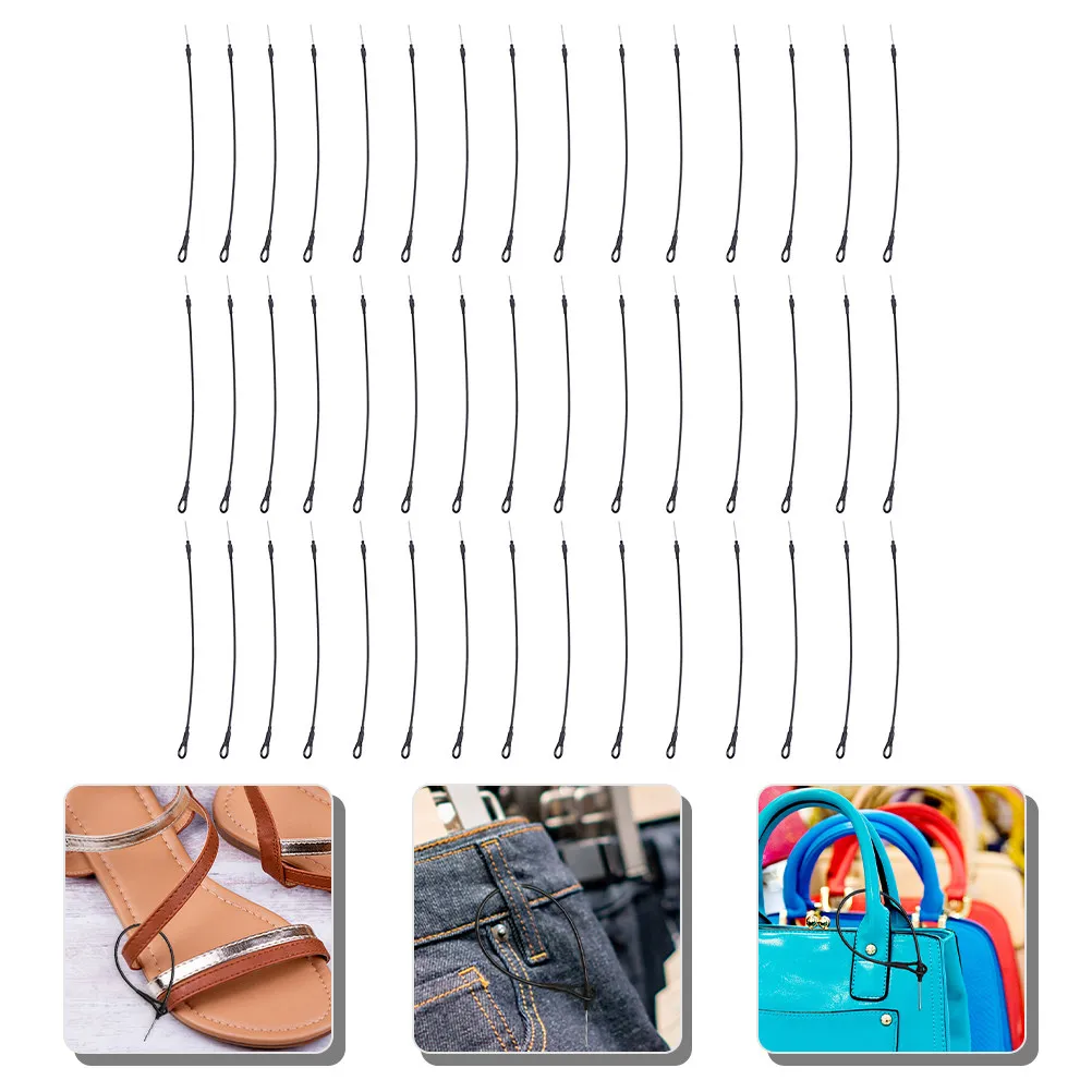 

50Pcs Security Lanyard Wire Loop Steel Material Pin Combination Anti Theft Retail Supermarket Store Tag Lanyard,