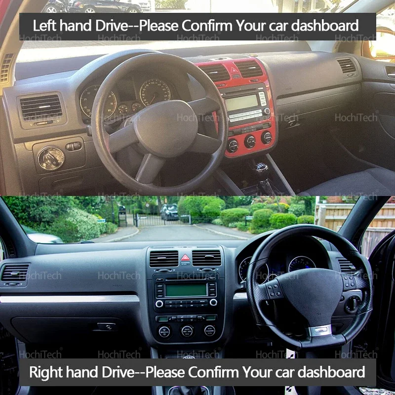 ل Volkswagen VW Golf 5 MK5 A5 2004 2005 2006-2009 المضادة للانزلاق حصيرة غطاء لوحة القيادة السجاد ظلة Dashmat اكسسوارات #2