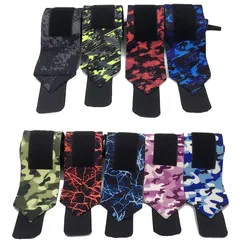 2Pcs Fitness Crossfit Sport Wristbands Camouflage Neoprene Weightlifting Wrist Wrapping Support Powerlifting Wrist Protector