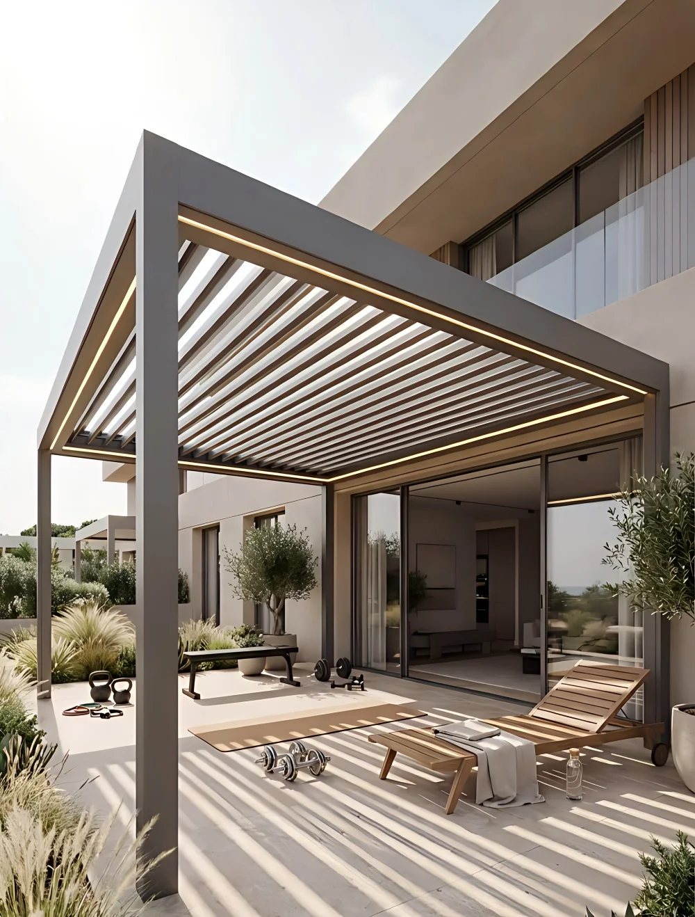 Custom High Quality Movable Waterproof Pergola Sun Shade Outdoor Bioclimatic Retractable Motorized Pergola Folding Roof Gazebos