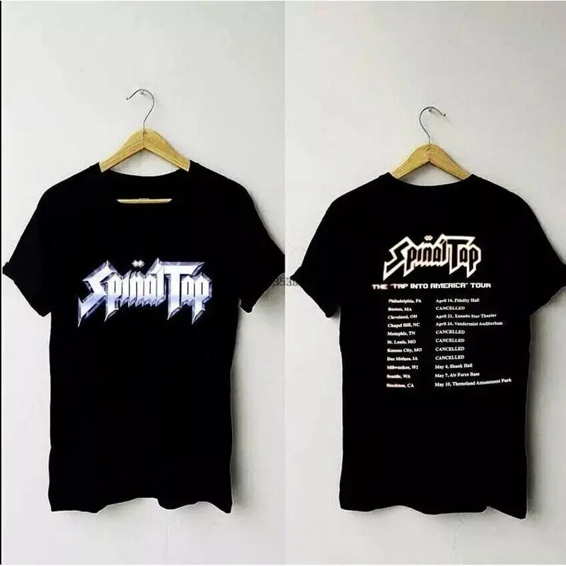 Tap Spinal Tour Vintage Black Band T Shirt Size All Cotton Y2k Metal