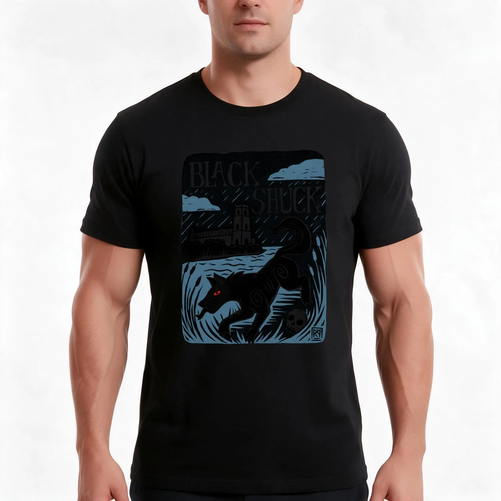 Black Shuck - Demon Dog of East Anglia T-Shirt Summer Casual Cotton Tee Oversized Streetwear Tops Vintage Graphic Print