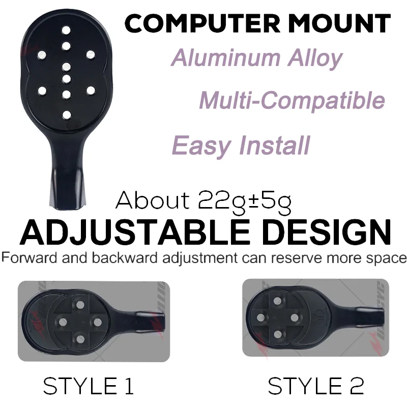 

Adjustable Design Aluminum Alloy Black Bike Computer Mount About 22g for SL7/SL8 Width 38MM Easy Install Bicycle Accessories