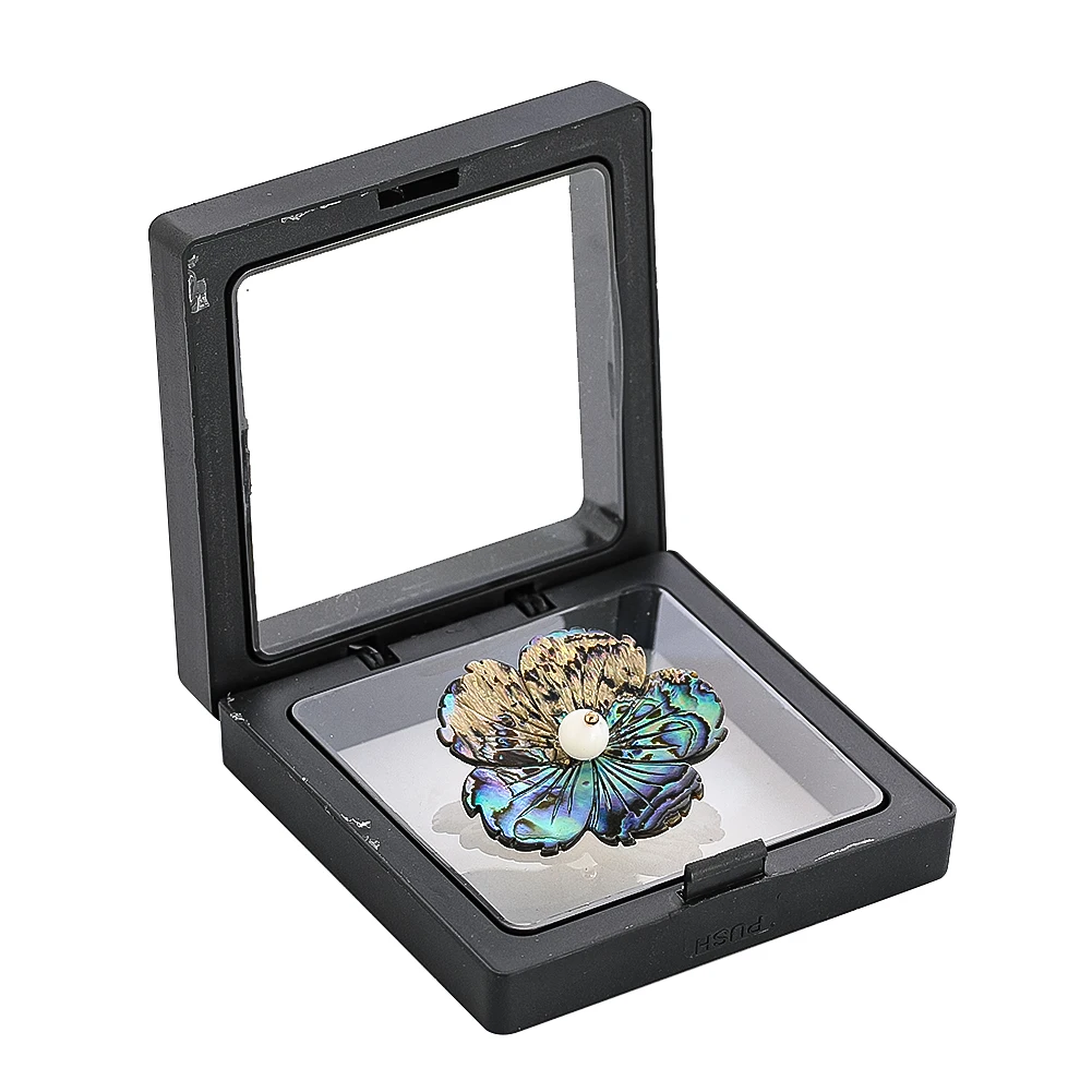 Floating Frame Display Case Jewelry Coin Storage Box Holder Earring Studs Antioxidant Pe Film Elastic Suspension Box Organizer