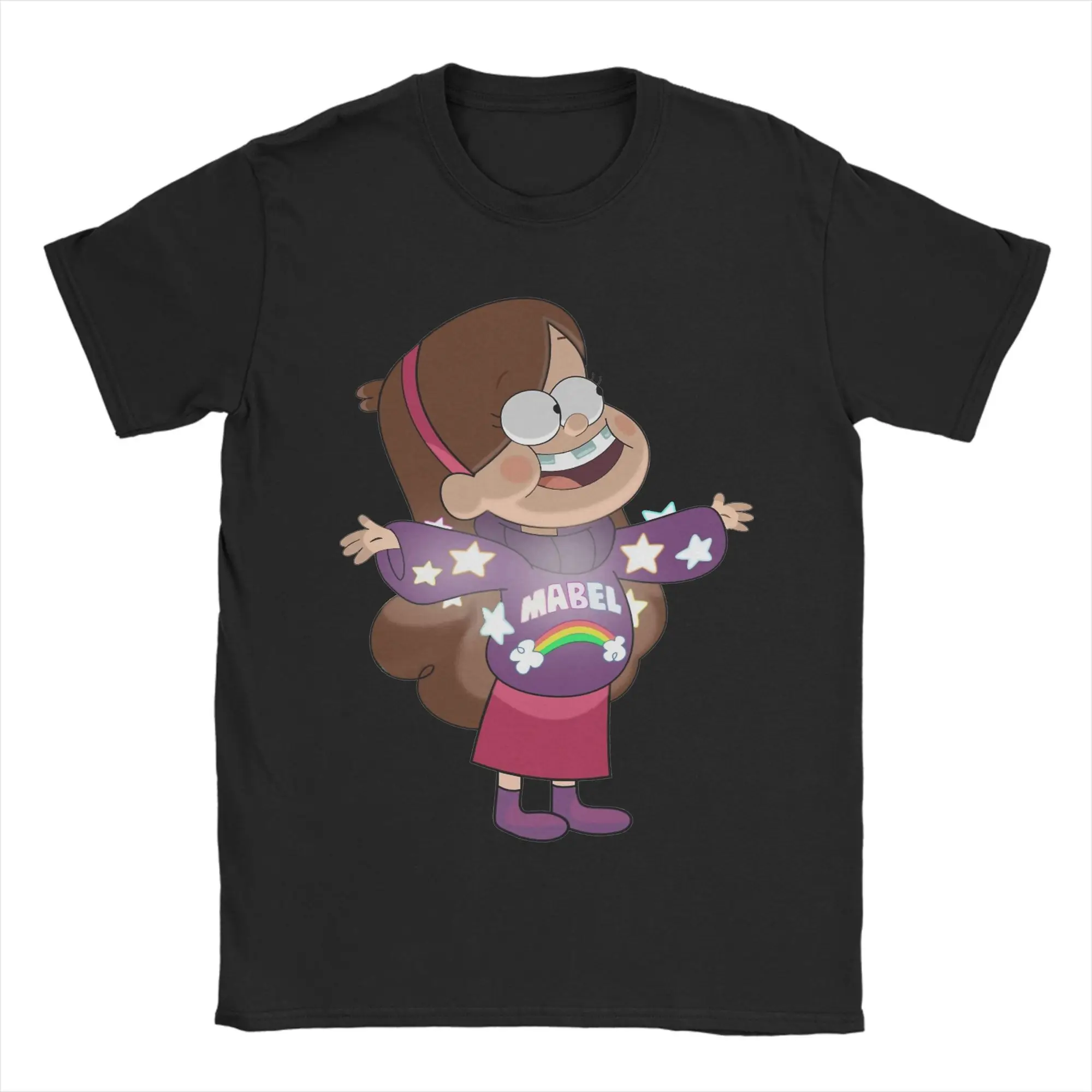 

Gravity Falls Mabel Pines T Shirt Men 100% Cotton Fun T-Shirts Crewneck Tees Short Sleeve Clothing Plus Size