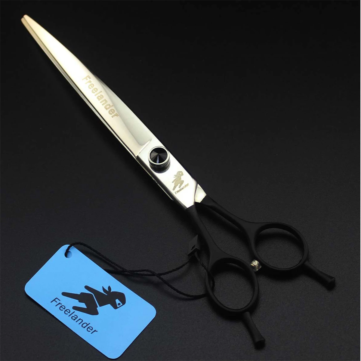 Imagem -06 - Cão Grooming Scissors Mão Esquerda Japonês 440c Preto Curvo Tesoura Profissional de Corte Cabelo do Animal Estimação Dobrar para Baixo Tesouras