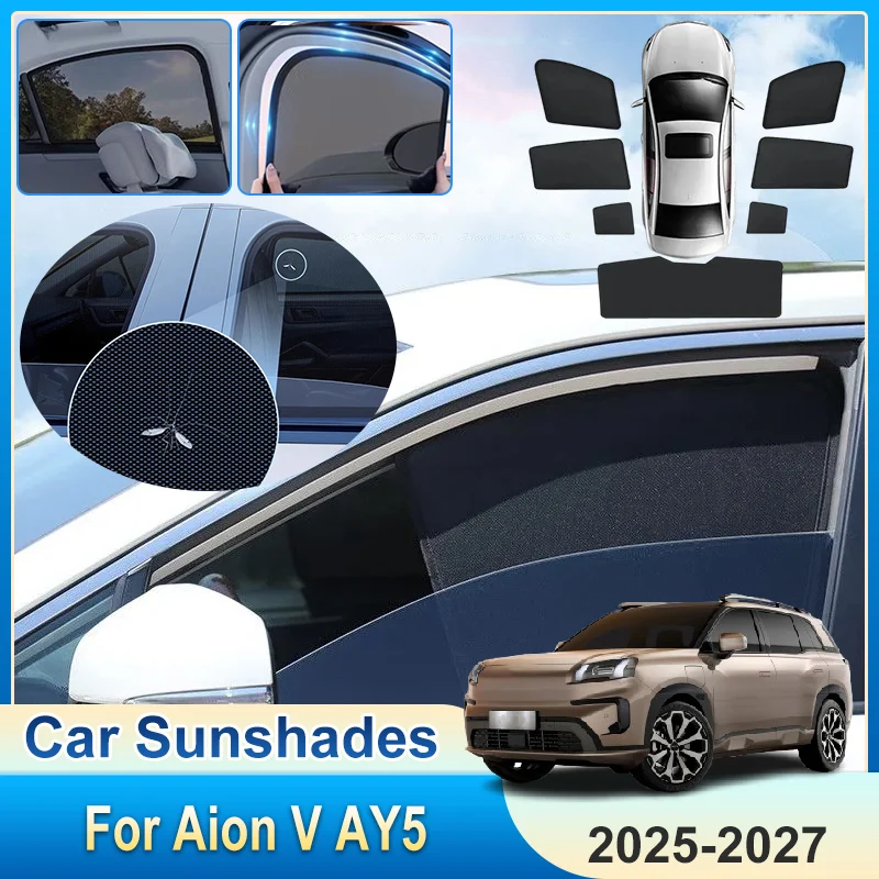 

Car Mesh Sun Shades For Aion V Accessories AY5 MK2 2025 2026 2027 Window Sunscreen Sun Visor Heat insulation Sunshade Auto Tools