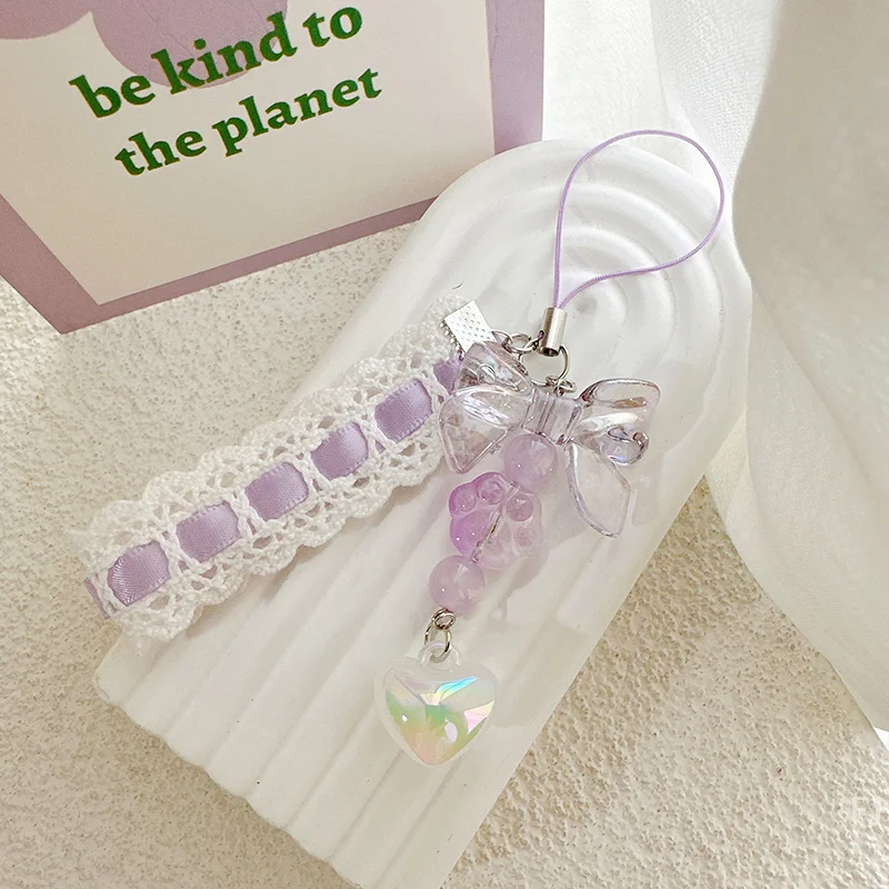 

[YU] Кошачий коготь с бантом, милый кулон, брелок для телефона, кружевная лента, украшение из бисера, аксессуары, подарки, сумка, кулон